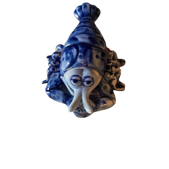 Trinket Box. Blue and White Trinket box Lobster Trinket Box Trinket tray - Picture 5 of 6